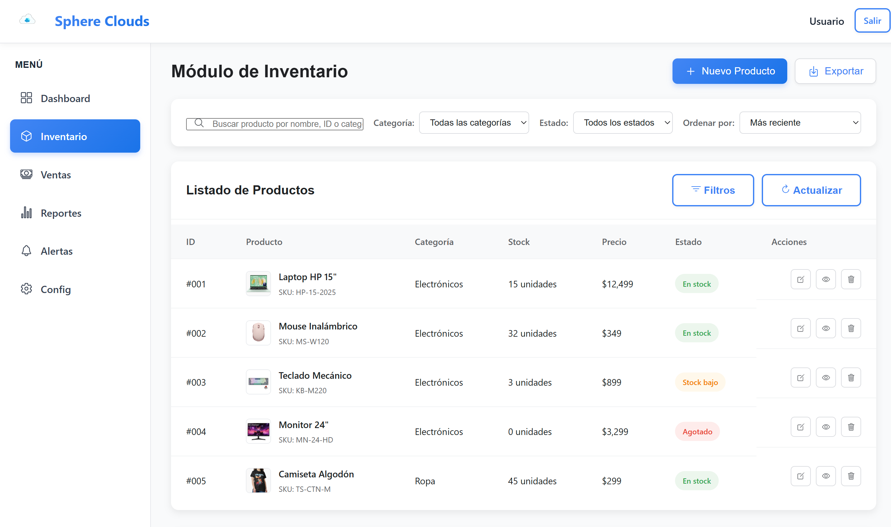 Gestión de Inventario